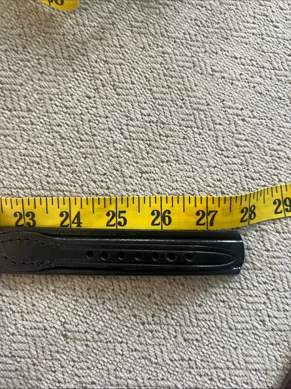 Don Hume Classic Black Leather Belt with Gold Buckle vintage